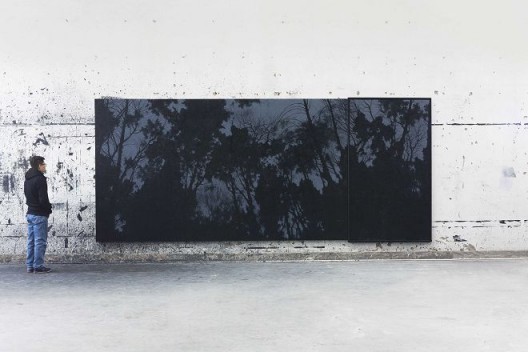 潘剑，《天空2015-1》，布面油画，225x530cm(225x400+225x130)，2015 Pan Jian, Sky 2015-1, oil on canvas, 225x530cm(225x400+225x130), 2015