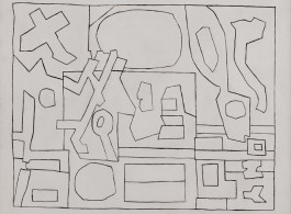 Image: Stuart Davis, (Letter and His Ecol. (Black and WhiteVersion)), 1962, casein on canvas, 24 x 30 inches, 61 x 76.2 cm.
© Estate of StuartDavis/Licensed by VAGA, New York, NY