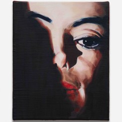 Sam McKinniss, Michael, 2018 - Oil over acrylic on canvas - 25,4 x 20,3 cm, 10 x 8 inches / © Sam McKinniss - Courtesy of the Artist and Almine Rech - Photo: Matt Kroening