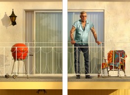 Rodney Graham, Tattooed Man on Balcony, 2018