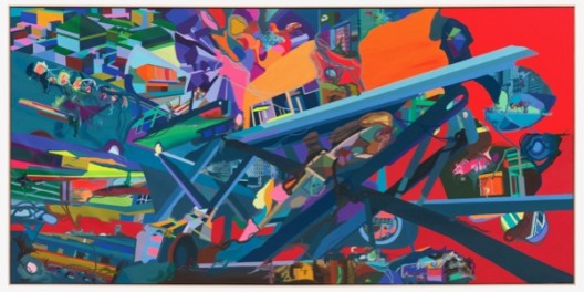 Franz ACKERMANN 弗兰兹·艾稞曼_Cargo 货物_2009_Oil on canvas 布面油画_540 × 260cm