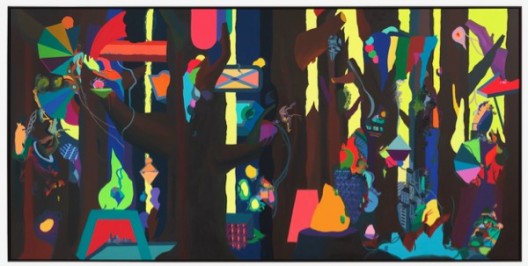 Franz ACKERMANN 弗兰兹·艾稞曼_Wild Forest 狂野森林_2014_Oil on canvas 布面油画_540 × 260cm