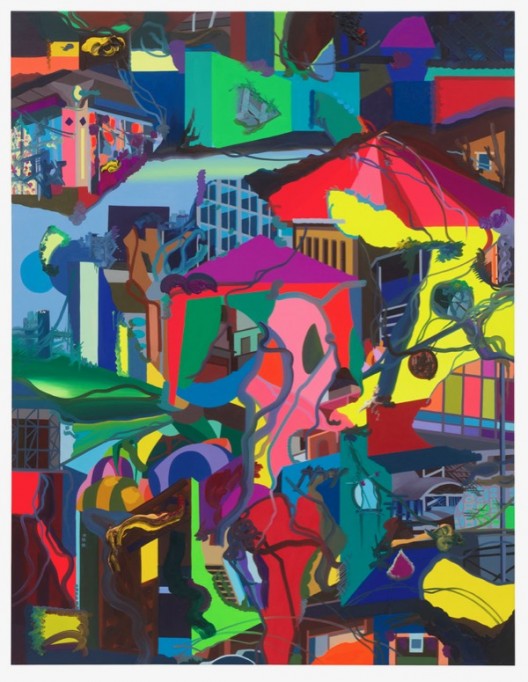 Franz Ackermann Zum großen Zelt, 2018_oil on canvas 布面油画_195 x 150 cm