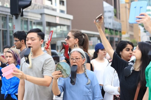 Let’s Walk, 2018 is a public participatory performance by Amanda Heng presented at the M1 Singapore Fringe Festival 2018: Let’s Walk. Image courtesy of the artist.