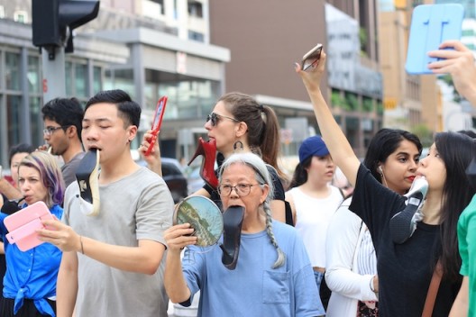 Let’s Walk, 2018 is a public participatory performance by Amanda Heng presented at the M1 Singapore Fringe Festival 2018: Let’s Walk. Image courtesy of the artist.