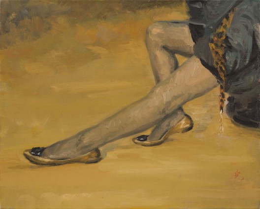 Ni Jun 倪军 Leopard Scarf 豹纹围巾, 2010 Oil on canvas 布面油画 40 × 50 cm