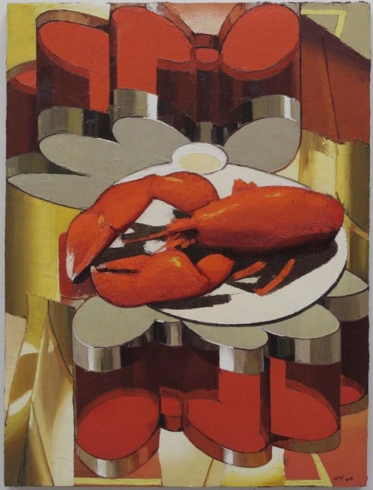 Zhang Yexin Balance-Lobster, 2019 (image courtesy the artist and SGA) 张业兴, 平衡—龙虾, 80 x 60 cm, 2019 (图片致谢艺术家和SGA)