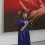 Curator Weng Xiaoyu at the opening