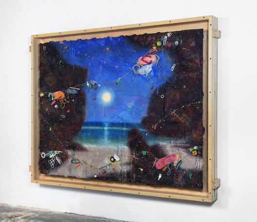 Ashley Bickerton LARGE Open Flotsam Painting 171.5cm x 227cm x 14.7cm 67 1/2